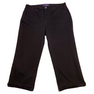 NYDJ Not Your Daughters Jeans Size 10 Dark Black Stretchy VGUC